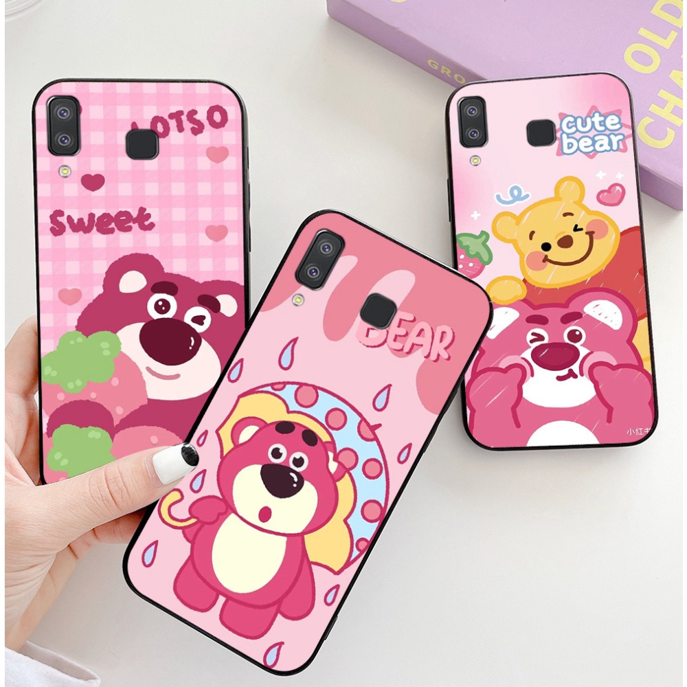 Ốp lưng điện thoại Samsung a10 a20 a30 a 50 a750 a8 Star in hình gấu dâu cute siêu dễ thương mẫu mới 2023