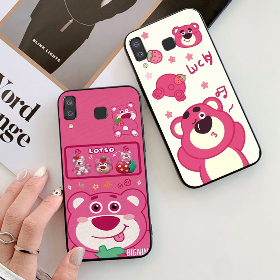 Ốp lưng điện thoại Samsung a10 a20 a30 a 50 a750 a8 Star in hình gấu dâu cute siêu dễ thương mẫu mới 2023