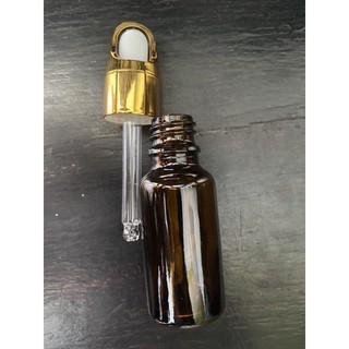 Combo 200 chai thuỷ tinh nâu nút bóp khoen vàng 10ml
