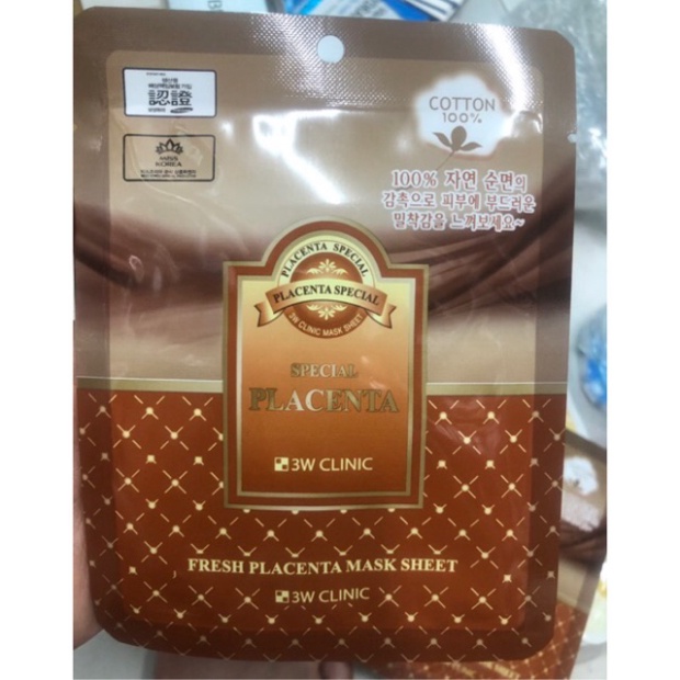 Miếng đắp mặt nạ nhau thai cừu Placenta mask sheet .hot