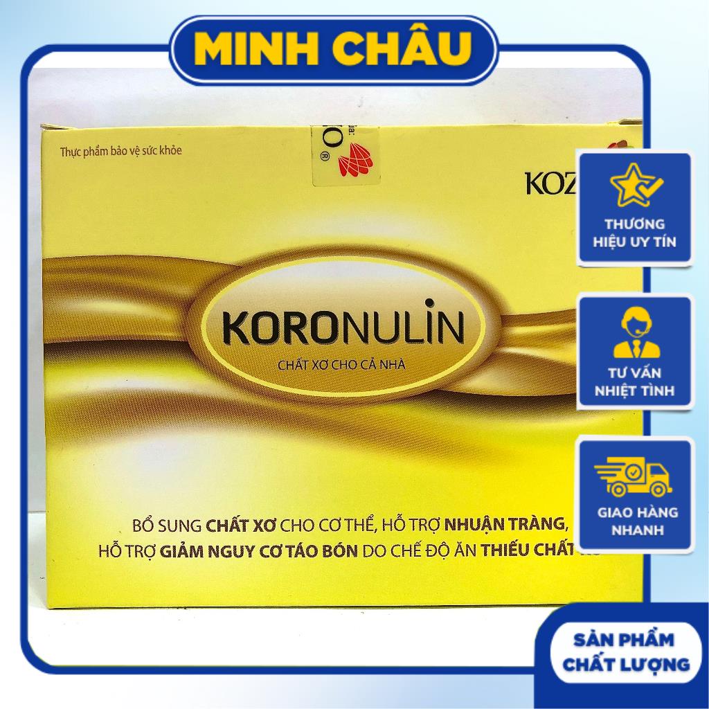 Bổ sung chất xơ KORONULIN- Bổ sung chất xơ cho cơ thể , chống táo bón - Dùng cho mọi lứa tuổi - hộp 20 gói