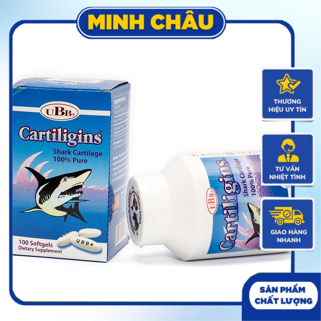 Viên sụn cá mập UBB Cartiligins - Chai 100 viên