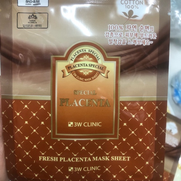 Combo 10 Miếng đắp mặt nạ nhau thai cừu Placenta mask sheet .hot