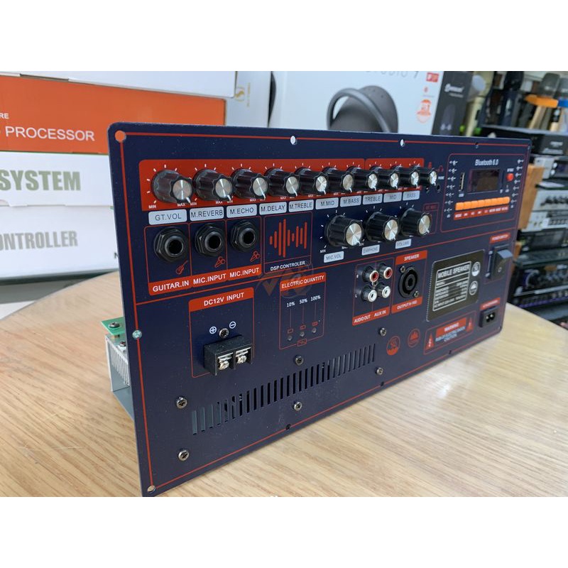 Mạch loa kéo 19x38cm bo đèn, công suất lớn, cho loa đơn đôi 40cm, 50cm coil 65 trở xuống