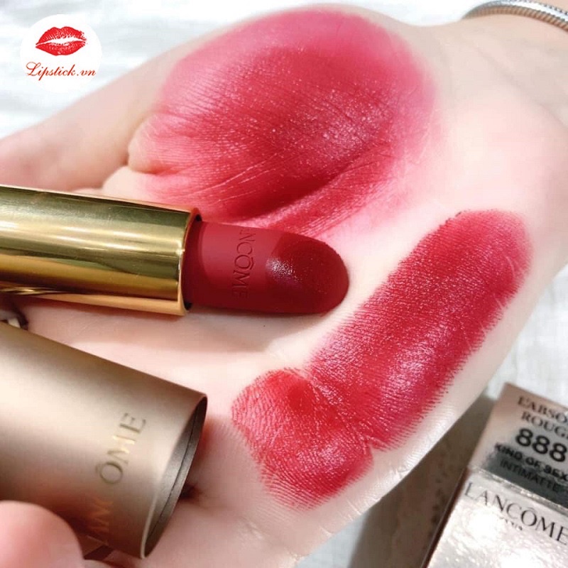 Son Lancome mini mầu 196 đỏ cam cháy và 888 mầu đỏ rượu