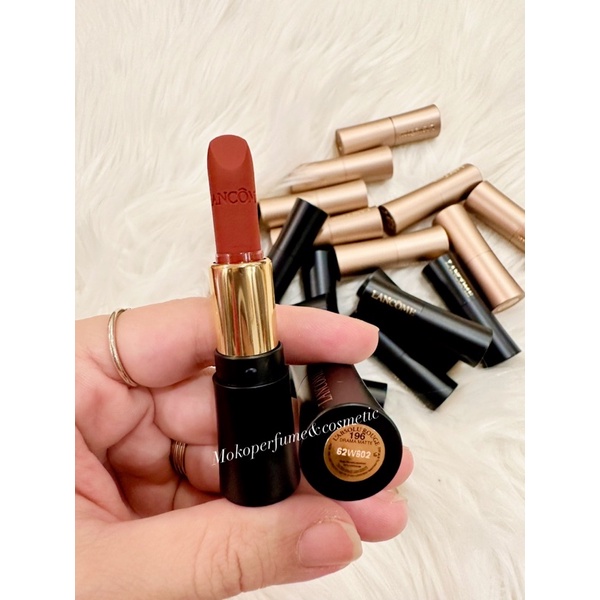 Son Lancome mini mầu 196 đỏ cam cháy và 888 mầu đỏ rượu