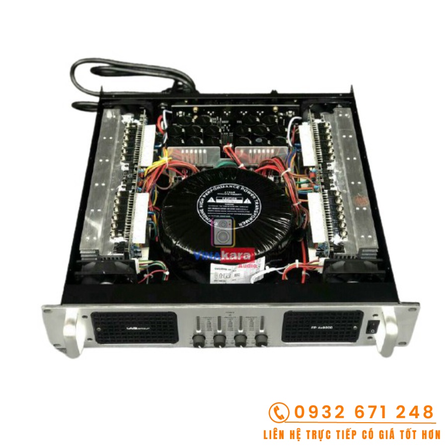 Cục đẩy 4 kênh LAB.GROUP FP 4X9000, Công suất mạnh mẽ,Âm thanh tuyệt hảo + Tặng kèm 2 dây canon cao cấp, Cs 800W/1 kênh