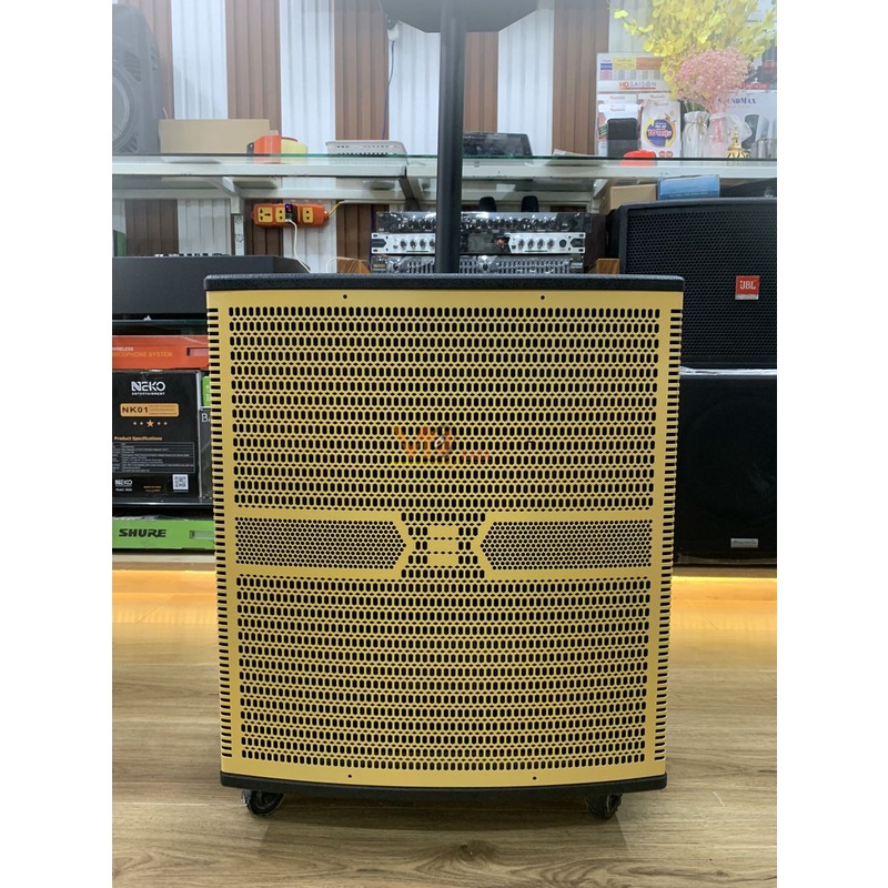 Vỏ loa kéo đơn cột 40.1 bass 40cm, 1 loa trung 16cm, 1 treble