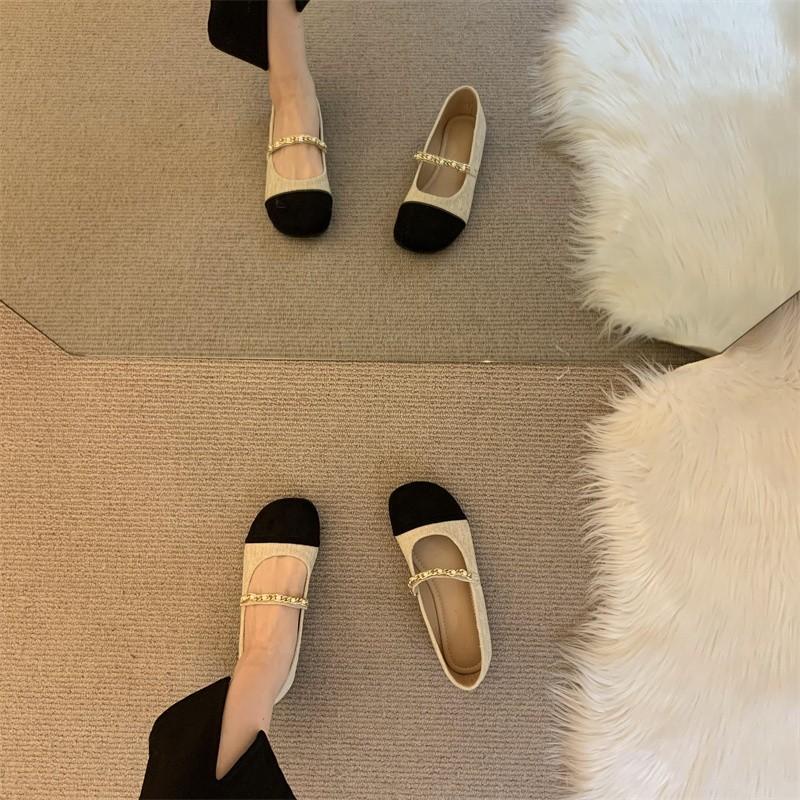 Giày Búp Bê Đế Bằng Thiết Kế Mới Thời Trang Mùa Xuân Thu Theo Phong Cách Pháp Cho Nữ