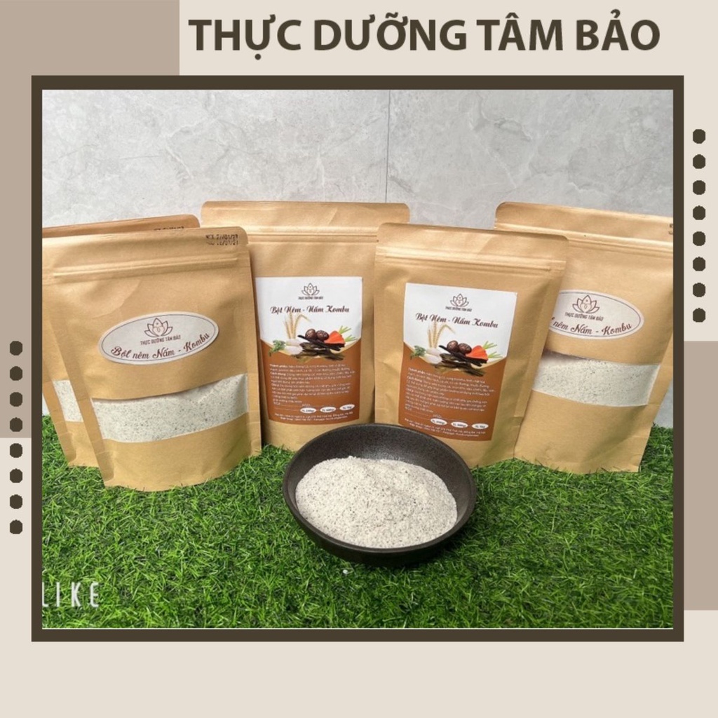 Hạt nêm ( bột nêm ) chay, đưỡng sinh nấm kombu tốt cho sức khỏe đóng túi nhỏ 250g - 500g