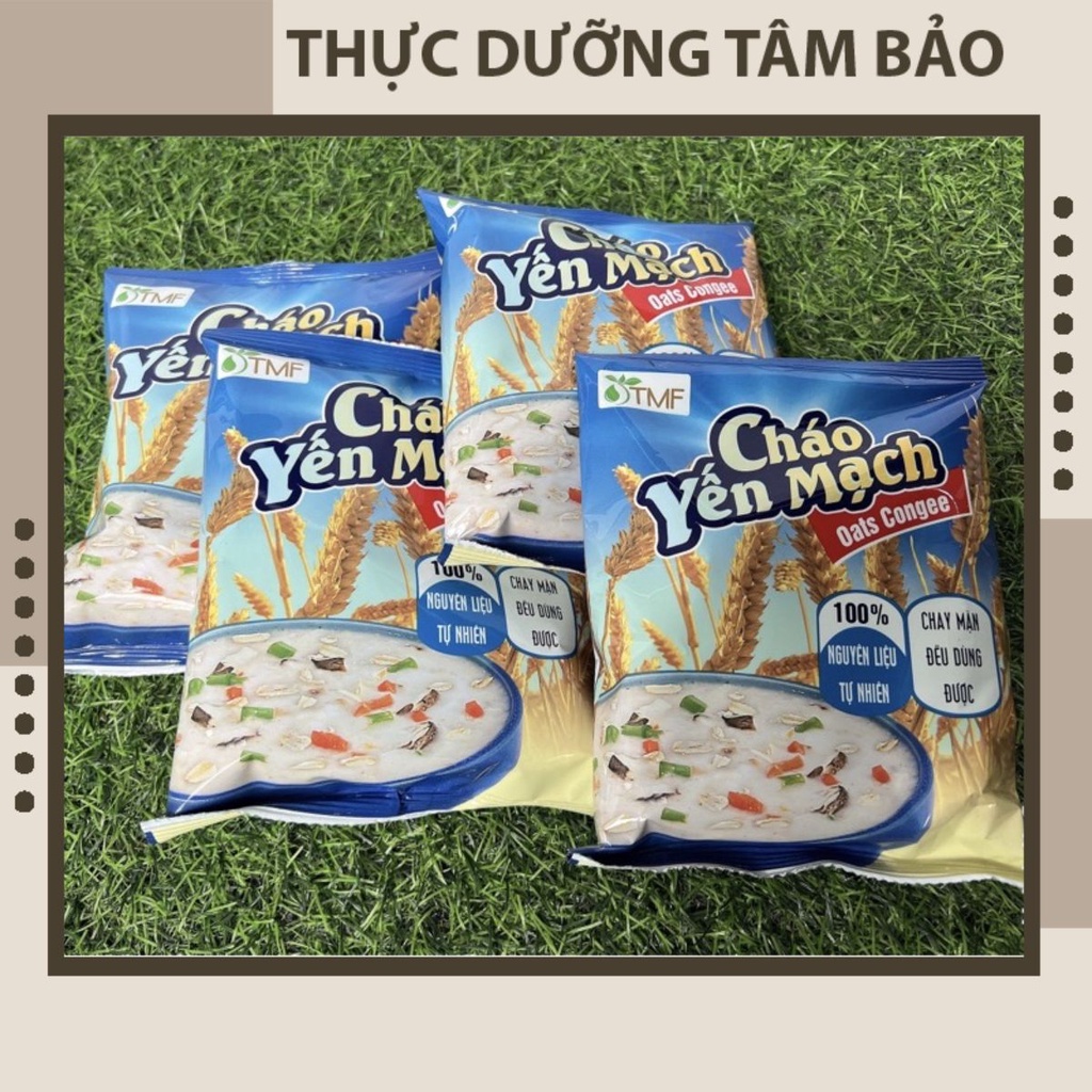 Thùng cháo tươi ăn liền dưỡng sinh Yến Mạch thơm ngon hoàn toàn tự nhiên gói 50g - Thực Dưỡng Tâm Bảo