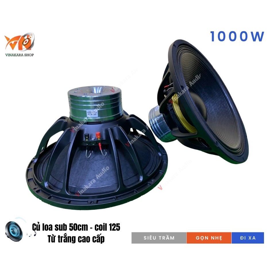 Củ loa bass neo 50 tấc, 50cm coil 125 cao cấp, 800w-1000w , giá 2 cái