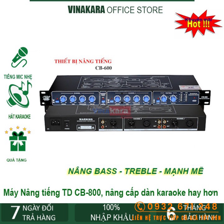 Nâng tiếng TD Acoustic CB600, tăng cương bass trelb, nâng cấp dàn âm thanh chất lượng - Hàng nhập khẩu BH 12 tháng