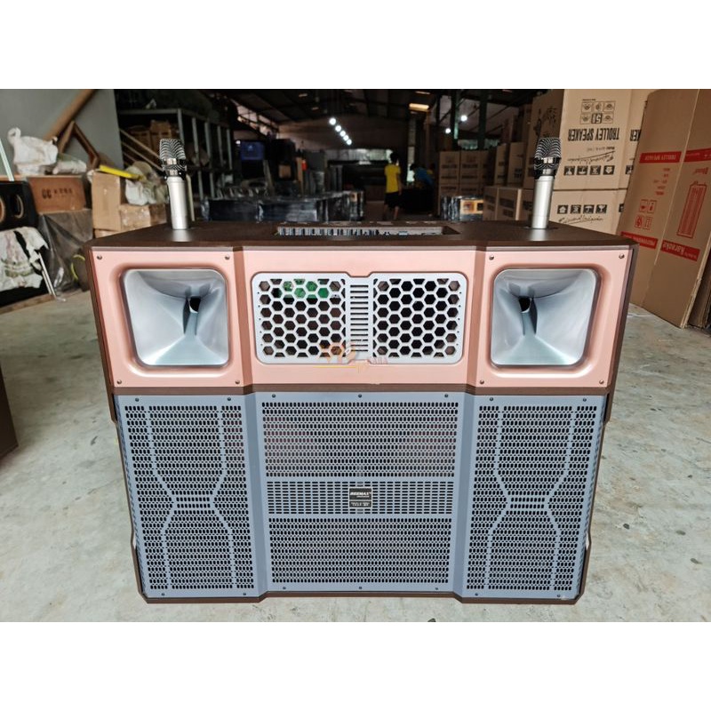 Vỏ thùng loa kéo xài mạch 19x38, ván mdf cao cấp, có kèm 2 lỗ loa trung 16