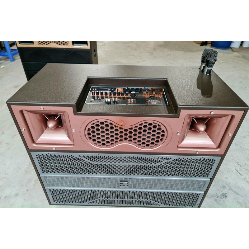 Vỏ thùng loa kéo xài mạch 19x38, ván mdf cao cấp, có kèm 2 lỗ loa trung 16