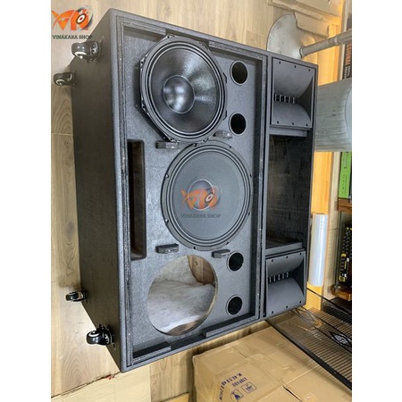 Vỏ thùng loa kéo 3 bass, 2 bass 30cm 1 bass sub 40cm, ván ép, hộc cao chất lượng
