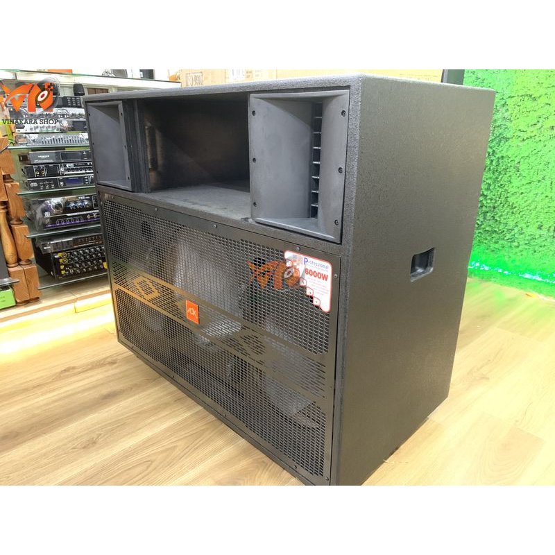 Vỏ thùng loa kéo 3 bass, 2 bass 30cm 1 bass sub 40cm, ván ép, hộc cao chất lượng