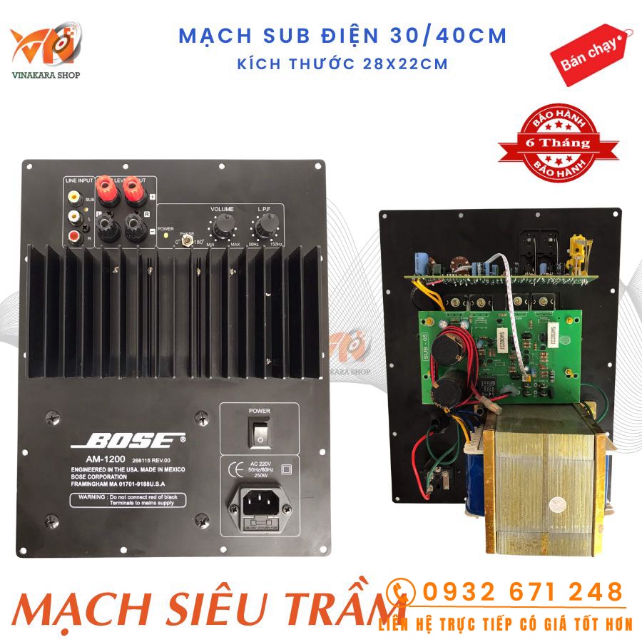 MẠCH SUB ĐIỆN 4 SÒ NGUỒN VUÔNG, CHUYÊN SUB 30CM, 40CM