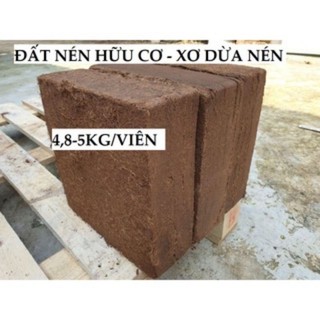 Đất nén hữu cơ, xơ dừa nén giá thể trồng rau hoa cây cảnh 5kg