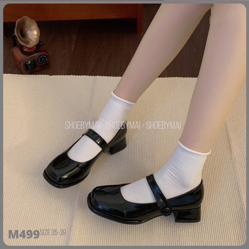 Giày búp bê marry jane quai ngang 3 phân M499