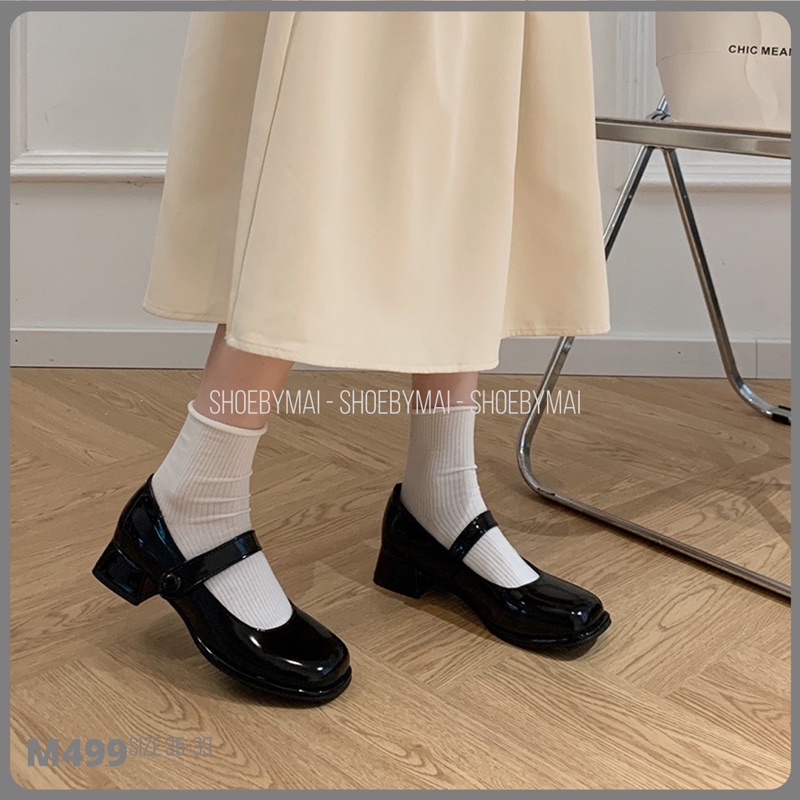 Giày búp bê marry jane quai ngang 3 phân M499