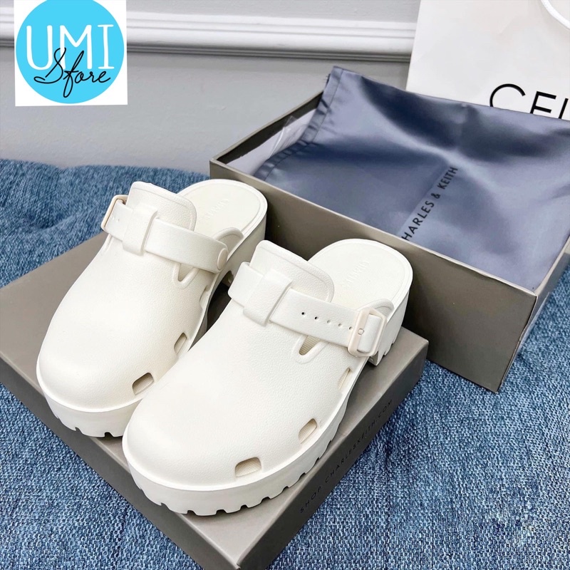 giày sục crow cnk đế 5cm mũi tròn fullbox