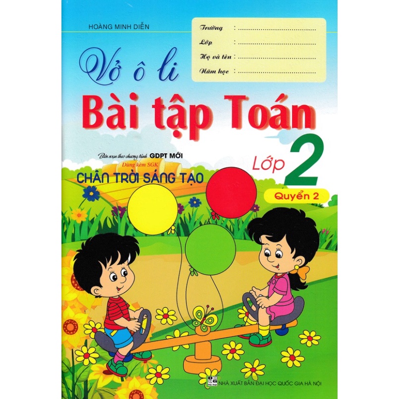 Sách - Vở Ô Li Bài Tập Toán Lớp 2 - Quyển 2 (Dùng Kèm SGK Chân Trời Sáng Tạo)