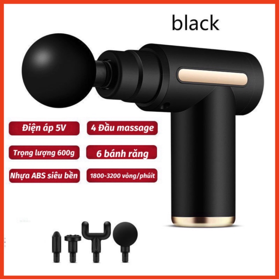 Máy Massage Cầm Tay Mini - Súng Massage Cầm Tay Mini Toàn Thân 6 Cấp Độ Chuyên Sâu Đa Năng Tiện Lợi