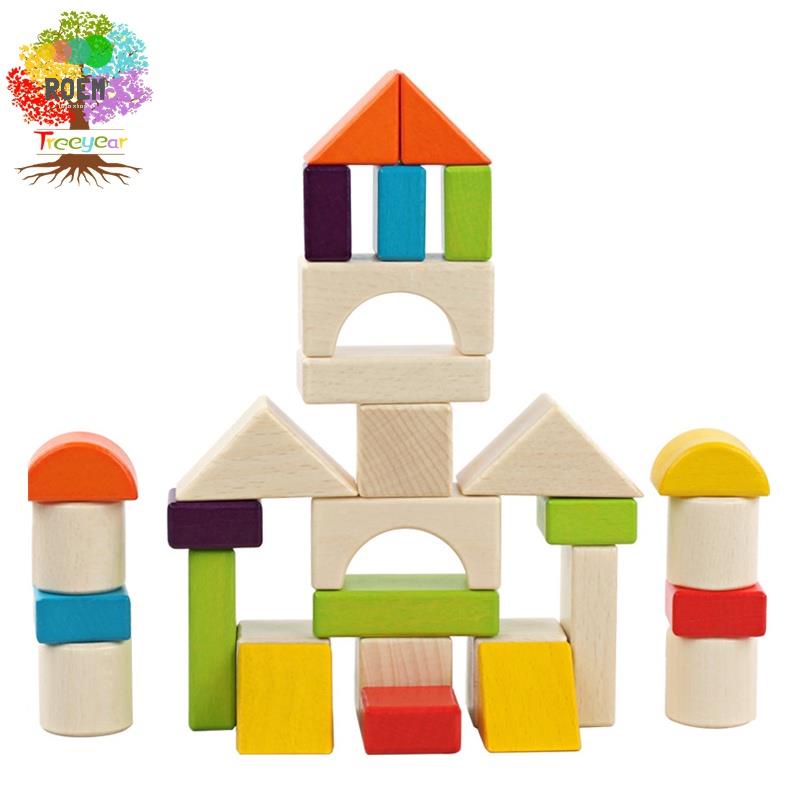 Khối Xây Dựng Bằng Gỗ Nhỏ - Đồ Chơi Học Tập, Cho 3+ Và Bé Gái Trẻ Em