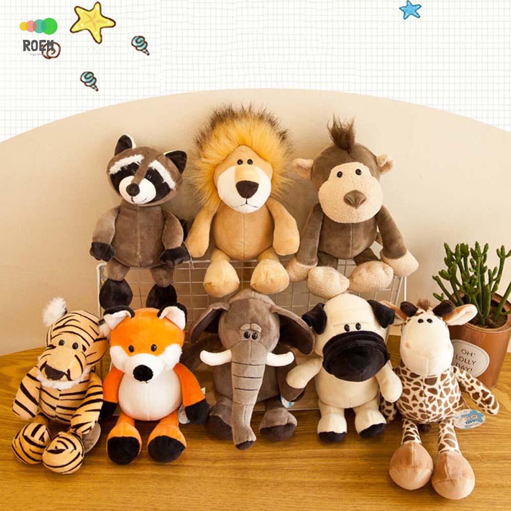 Thế giới động vật dễ thương thú nhồi bông đồ chơi sư tử gấu trúc cho trẻ em