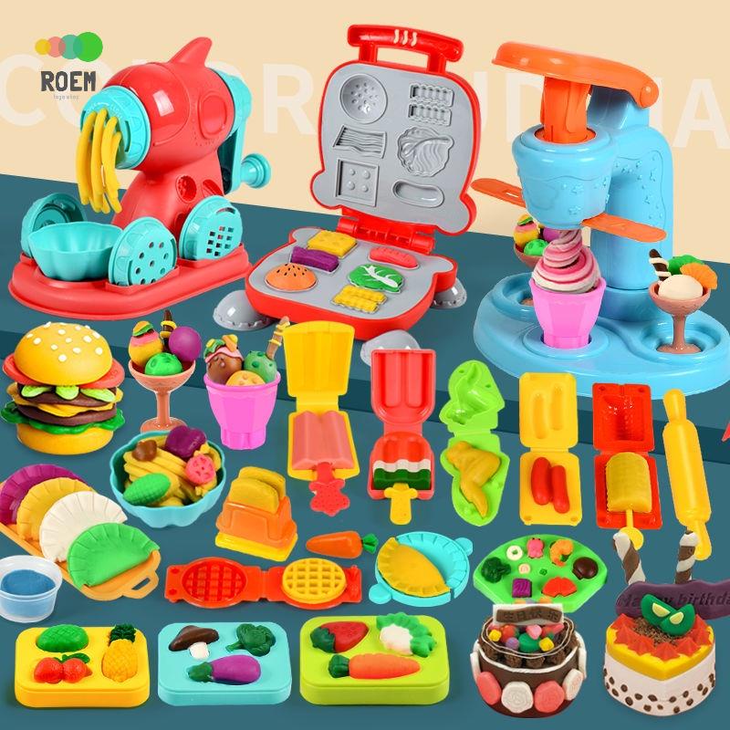 Đồ chơi đất sét 3 màu Bột làm kem Double Twister plasticine cho bé gái và trẻ em