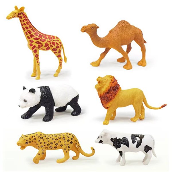 Túi đồ chơi thú dẻo, hươu cao cổ, gấu trúc, bò sữa, sư tử, lạc đà 388-144