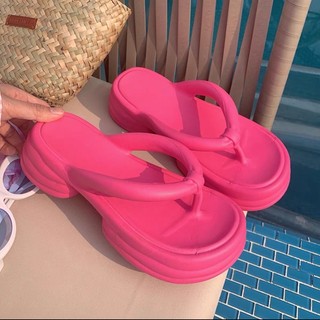 Dép xỏ ngón đi biển đế bánh mì 5cm,dép tông đế dày siêu êm