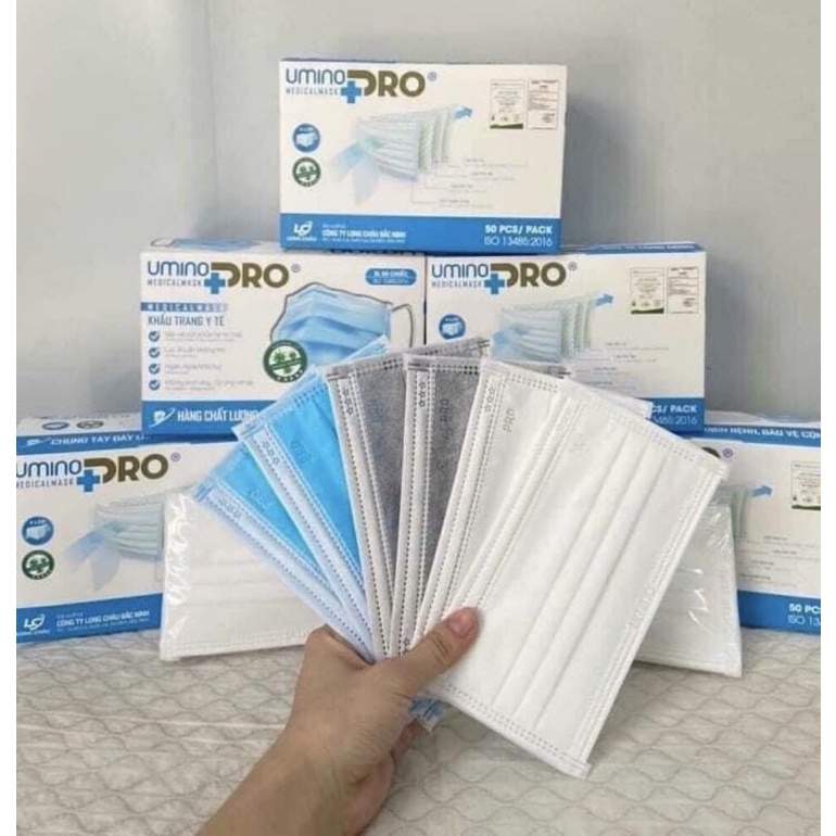 Hộp 50c khẩu trang y tế umino.