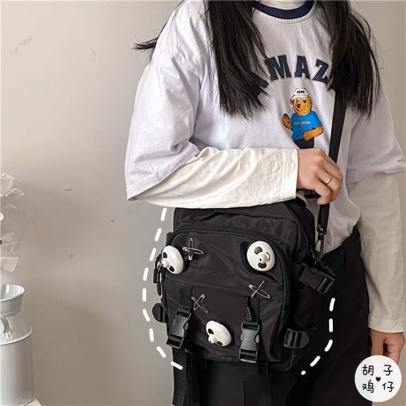 BALO GẤU TRÚC & GIM BĂNG MÀU ĐEN