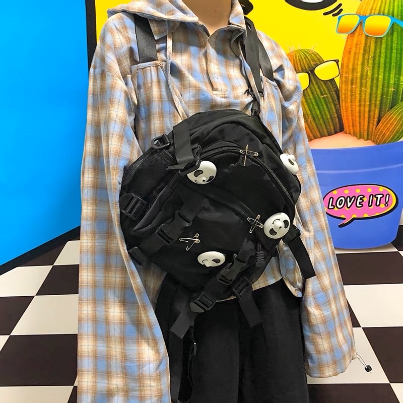 BALO GẤU TRÚC & GIM BĂNG MÀU ĐEN