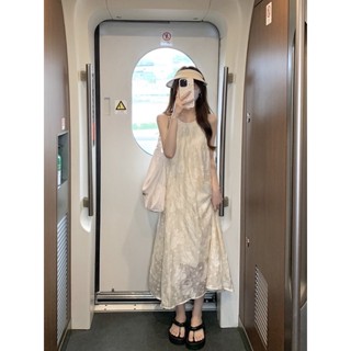 (SẴN HÀNG ) VCY03 Đầm / Váy Suông Cổ Yếm Chất Vải Hoa Dập Nổi Cực XinhV09_VCY