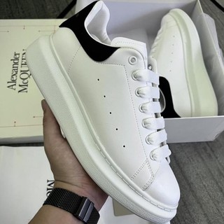 Giày MC Queen Trắng Gót Đen Đế Cao Giày Sneaker Nam Nữ Trắng MCQueen MCQ ĐI Học Đi Chơi G06