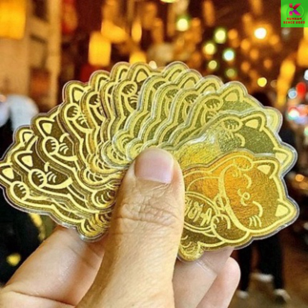 [QUÀ TẶNG KHÁCH VIP] Miếng Dán Mèo Thần Tài gắn ốp lưng điện thoại Mạ Vàng Mang Tới Tài Lộc [KUNKUN]0 | BigBuy360 - bigbuy360.vn