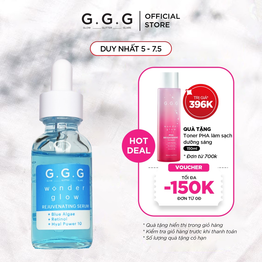 Tinh Chất Ngừa Lão Hoá Cấp Ẩm Sâu GGG Wonder Glow Rejuvenating serum 30ml