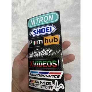 Sét tem logo 10x19cm nitron shoei..