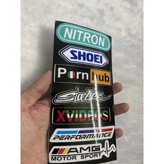 Sét tem logo 10x19cm nitron shoei..