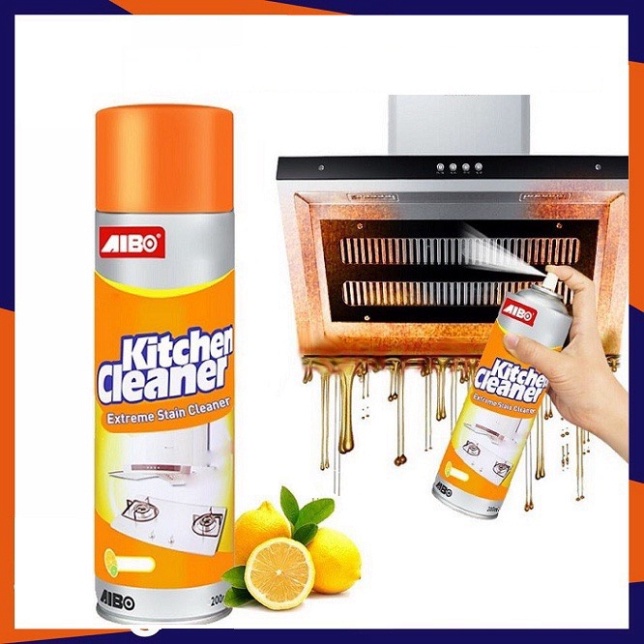 Bình Xịt Tẩy Rửa Đồ Dùng Nhà Bếp Siêu Sạch 500ml MÀU CAM - loại vết bẩn dầu mỡ kitchen cleaner CX500