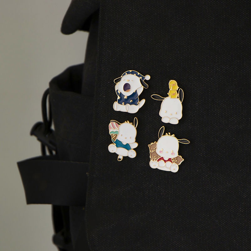 Ghim Cài Áo Kim Loại Hình Cún Pacha Hoạt Hình Dễ Thương