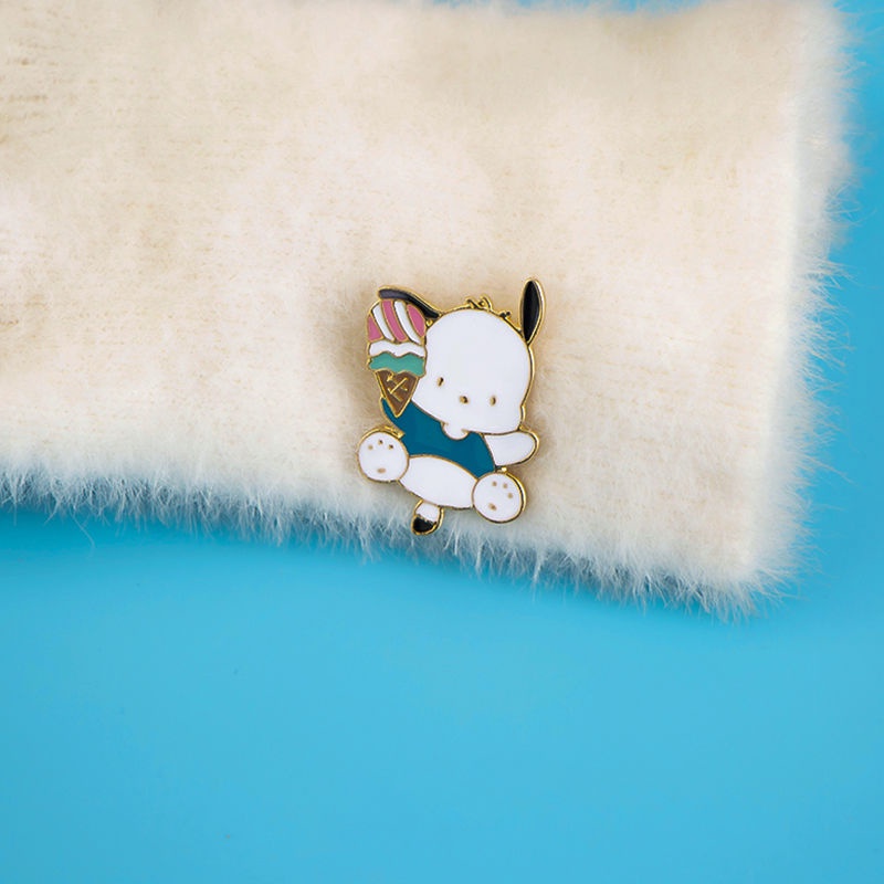 Ghim Cài Áo Kim Loại Hình Cún Pacha Hoạt Hình Dễ Thương