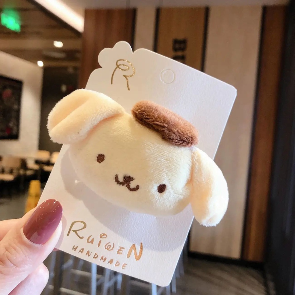 Ghim Cài Áo Hình Hello Kitty Cún Melody Pudding Cún Melody Nhồi Bông Đáng Yêu Dành Cho Nữ