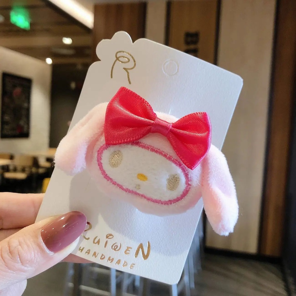 Ghim Cài Áo Hình Hello Kitty Cún Melody Pudding Cún Melody Nhồi Bông Đáng Yêu Dành Cho Nữ