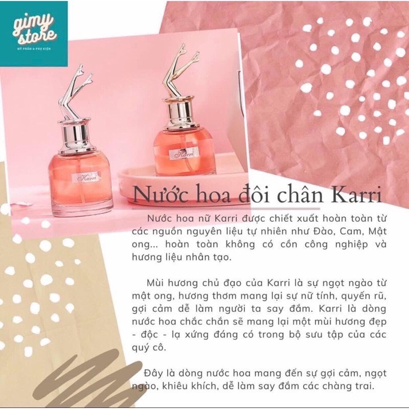 Nước hoa Nữ KARRI Perfume Collection 30ML nước hoa chân dài cô gái KARRI