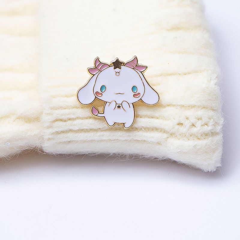 Trâm Cài Áo Kim Loại Hình Chú Chó Cinnamon Hoạt Hình Sáng Tạo Kiểu Nhật Bản Cho Cặp Đôi