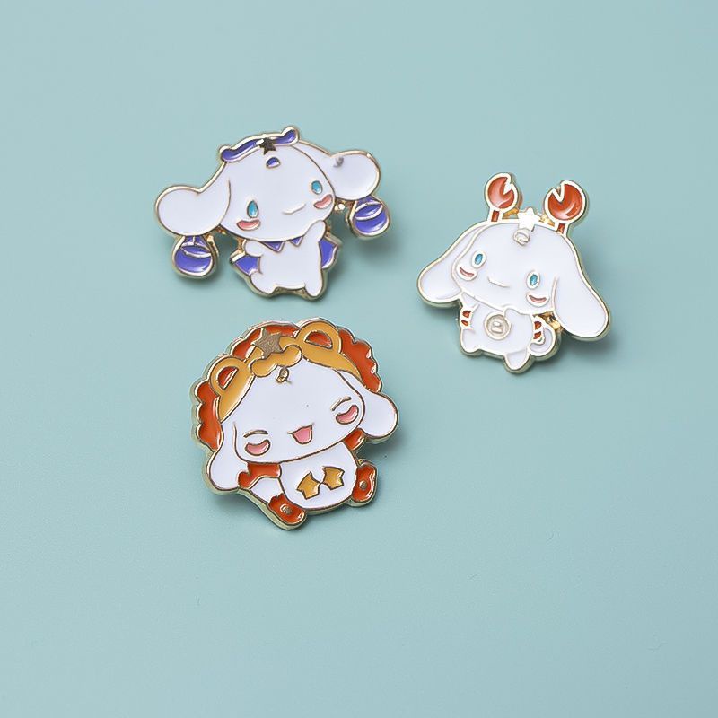 Trâm Cài Áo Kim Loại Hình Chú Chó Cinnamon Hoạt Hình Sáng Tạo Kiểu Nhật Bản Cho Cặp Đôi